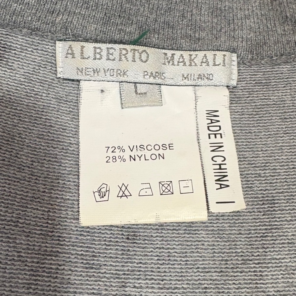 Alberto Makali Women's L Top Grey Leopard Sequin Floral Art to Wear‎ EUC - Picture 4 of 7
